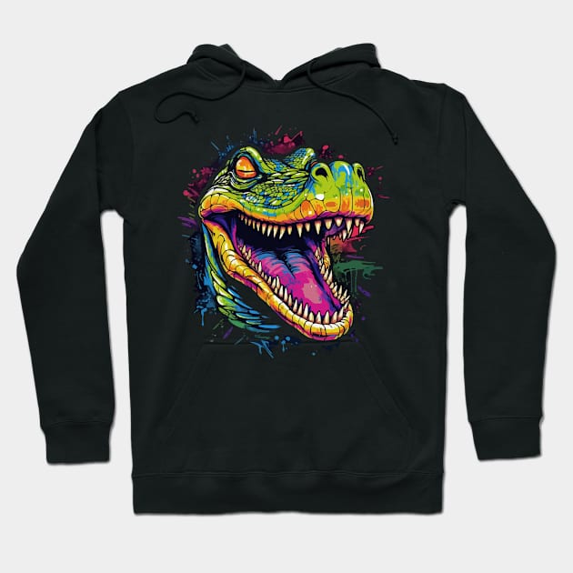 Alligator Smiling Hoodie by JH Mart